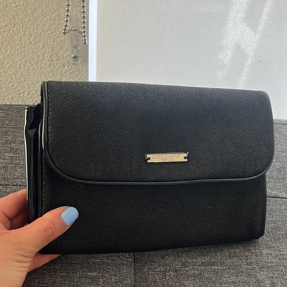 Giorgio Armani Parfums Black Glitter Clutch
